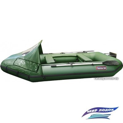Моторно-гребная лодка Хантер 300 ЛТ Комфорт (зеленый)