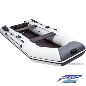 Моторно-гребная лодка Аква 3200 (слань-книжка киль, светло-серый/графит)