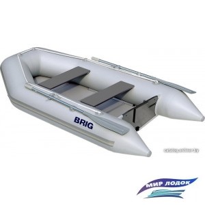 Моторно-гребная лодка BRIG Dingo D330W (серый)