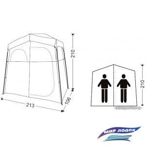 Палатка для душа и туалета KingCamp Marasusa 2 4025 (синий)