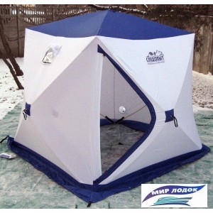 Палатка для зимней рыбалки Следопыт КУБ 3 Эконом (белый/синий)