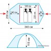 Треккинговая палатка TRAMP Colibri Plus 2 V2 (зеленый)