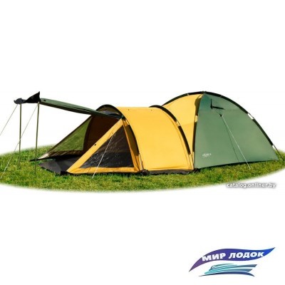 Кемпинговая палатка Acamper Traper 4 (зеленый/желтый)
