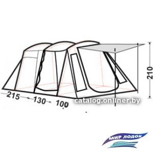 Кемпинговая палатка KingCamp Caneel 4 KT3061